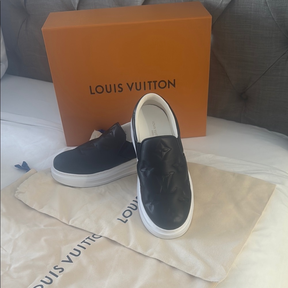 Louis Vuitton Men's Black Slip-On Shoes